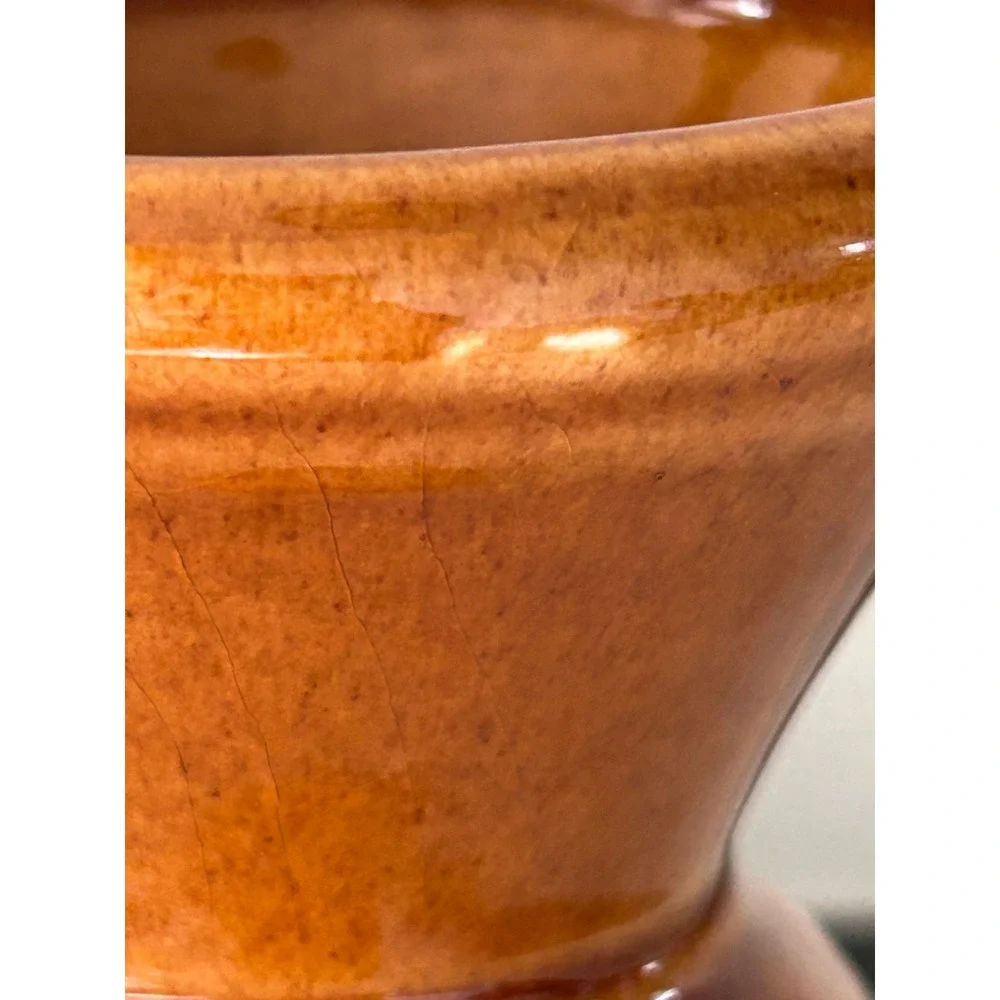 Vintage Haeger USA Pottery Vase 238 Marigold Agate Wrap Glaze Mid Century Modern